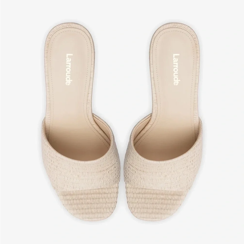 LARROUDÉ Dolly Mule - Natural Raffia